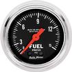 Auto Meter Traditional Chrome 2-1/16" Full-Sweep 15 PSI Mechanical Fuel Pressure Gauge with Isolator
