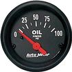 Auto Meter Z-Series 2-1/16" Short Sweep 0-100 PSI Electric Oil Pressure Gauge
