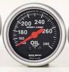 Auto Meter Sport Comp Series 2-1/16" Full Sweep 140-280° F Mechanical Oil Temperature Gauge
