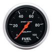 Auto Meter Sport Comp Series 2-5/8" Full-Sweep 0-100 PSI Electric Fuel Pressure Gauge
