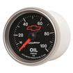 AutoMeter Sport Comp II 2-1/16" Full Sweep 0-100 PSI Mechanical Oil Pressure Gauge - Chevy Bowtie