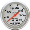 Auto Meter Ultra-Lite Series 2-5/8" Full Sweep 0-35 PSI Mechanical Water Pressure Gauge
