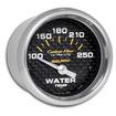 Auto Meter Carbon Fiber Series 2-1/16" Short Sweep 100º-250º Electric Water Temperature Gauge