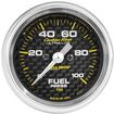 Auto Meter Carbon Fiber Series 2-1/16" 0-100 PSI Electric Full-Sweep Fuel Pressure Gauge
