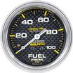 Auto Meter Carbon Fiber Series 2-5/8" Full-Sweep 0-100 PSI Mechanical Fuel Pressure Gauge