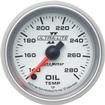 Auto Meter Ultra-Lite II Series 2-1/16" Full Sweep 140º-280º F Electric Oil Temperature Gauge