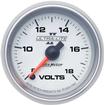 Auto Meter Ultra-Lite II Series 2-1/16" Full Sweep 8-18 Volt Electric Voltmeter Gauge