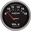 Auto Meter Sport Comp II Series 2-5/8" Short Sweep 8-18 Volt Electric Voltmeter Gauge