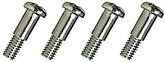 Chrome Plated Stainless Steel Shouldered Lens Screws, #8-32 x 11/16" With 3/8" Shoulder, 4 Piece Set