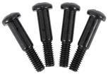 Black Painted Stainless Steel Shouldered Lens Screws, #8-32 x 7/8" With 1/2" Shoulder, 4 Piece Set