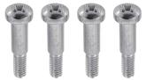 Chrome Plated Stainless Steel Shouldered Lens Screws, #8-32 x 7/8" With 1/2" Shoulder, 4 Piece Set