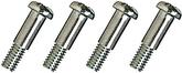 Chrome Plated Stainless Steel Shouldered Lens Screws, #8-32 x 3/4" With 7/16" Shoulder, 4 Piece Set