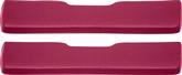 1965-67 Buick, Chevy, Oldsmobile, Full Size; Front Arm Rest Pads; 2 Door; Vinyl Wrapped; Red; Pair