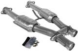 1979-93 Ford Mustang; 5.0L; BBK Short H-Pipe With Converters; 2-1/2"