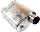 BBK Varitune Adjustable Muffler; Offset Inlet/Offset Outlet; 2-3/4"; Stainless Steel 