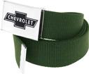 Chevrolet Bow Tie Flip-Latch Seat Belt Trouser Belt (Olive)