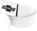 Chevrolet Bow Tie Flip-Latch Seat Belt Trouser Belt (White)