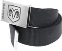Black Nylon Belt With Silver/Black Dodge Logo Flip Style Buckle