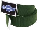 Chevrolet Bow Tie Silver/Black Logo Flip Style Belt Buckle - Olive
