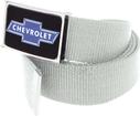 Chevrolet Bow Tie Silver/Black Logo Flip Style Belt Buckle - Silver