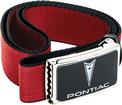 Pontiac Arrowhead Black/Silver Logo Flip Style Belt Buckle - Red