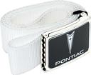 Pontiac Arrowhead Black/Silver Logo Flip Style Belt Buckle - White