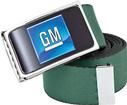 GM Mark Of Excellence Logo Flip Style Belt Buckle - Green