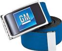 GM Mark Of Excellence Logo Flip Style Belt Buckle - Navy Blue