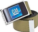GM Mark Of Excellence Logo Flip Style Belt Buckle - Olive