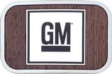 GM Mark Of Excellence Logo Belt Buckle Framed - Walnut