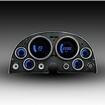 1963-67 Chevrolet Corvette; Bargraph Digital LED Gauge Cluster; Blue