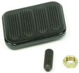 Lokar Black Anodized Billet Aluminum Extra Large 2-3/4" X 3-3/4" Brake Pedal Pad with Rubber Inserts