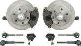 1963-87 Pickup 6 Lug Front Disc Brake Spindle Upgrade Set with 2" Drop Spindles and 12" Rotors