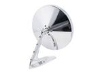 1960-74 Muscle Car Round Door Mirror With Fasteners On Leading Edge - Polished