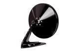 1960-74 Muscle Car Round Door Mirror With Fasteners On Leading Edge - BLACK