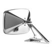 1960-74 Muscle Car Rectangular Door Mirror With Fasteners On Leading Edge - Polished