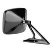 1960-74 Muscle Car Rectangular Door Mirror With Fasteners On Leading Edge - Gloss Black