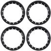 5-3/4" Headlight Rings for GM Vehicles with Delta H4 Quad Lighting - Black Anodized