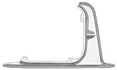 1962-63 Chevrolet Impala; Gas Door Guard; Stainless Steel