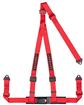 Corbeau 3-Point Bolt-In Harness Seat Belts; 2-Inch; Red