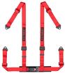 Corbeau 4-Point Bolt-In Harness Seat Belts; 2-Inch; Red
