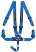Corbeau 5-Point Bolt-In Harness Camlock Seat Belts; 2-Inch; Blue