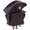 Ring Brothers Universal Billet Rocker Momentary Switch; Black Anodized