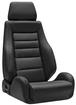 Corbeau GTS II Reclining Seat; Black Leather