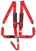 Corbeau 5-Point Bolt-In Harness Latch & Link Seat Belts; 2-Inch; Red