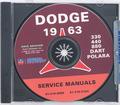 1963 Dodge Shop Manual CD Rom