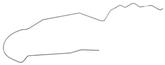 1978-87 Buick Regal V8 ex Grand National - Front To Rear Fuel Line - Stainless Steel