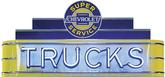 48" x 24" x 8" Chevy Trucks Super Service Neon Sign