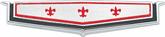 1965-66 Chevrolet Caprice; Roof Panel Emblem; with Fasteners; Pair; Made in the USA