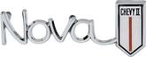 1967 Chevrolet Nova; "Nova Chevy II" Padded Dash Emblem; Made in the USA; GM Licensed